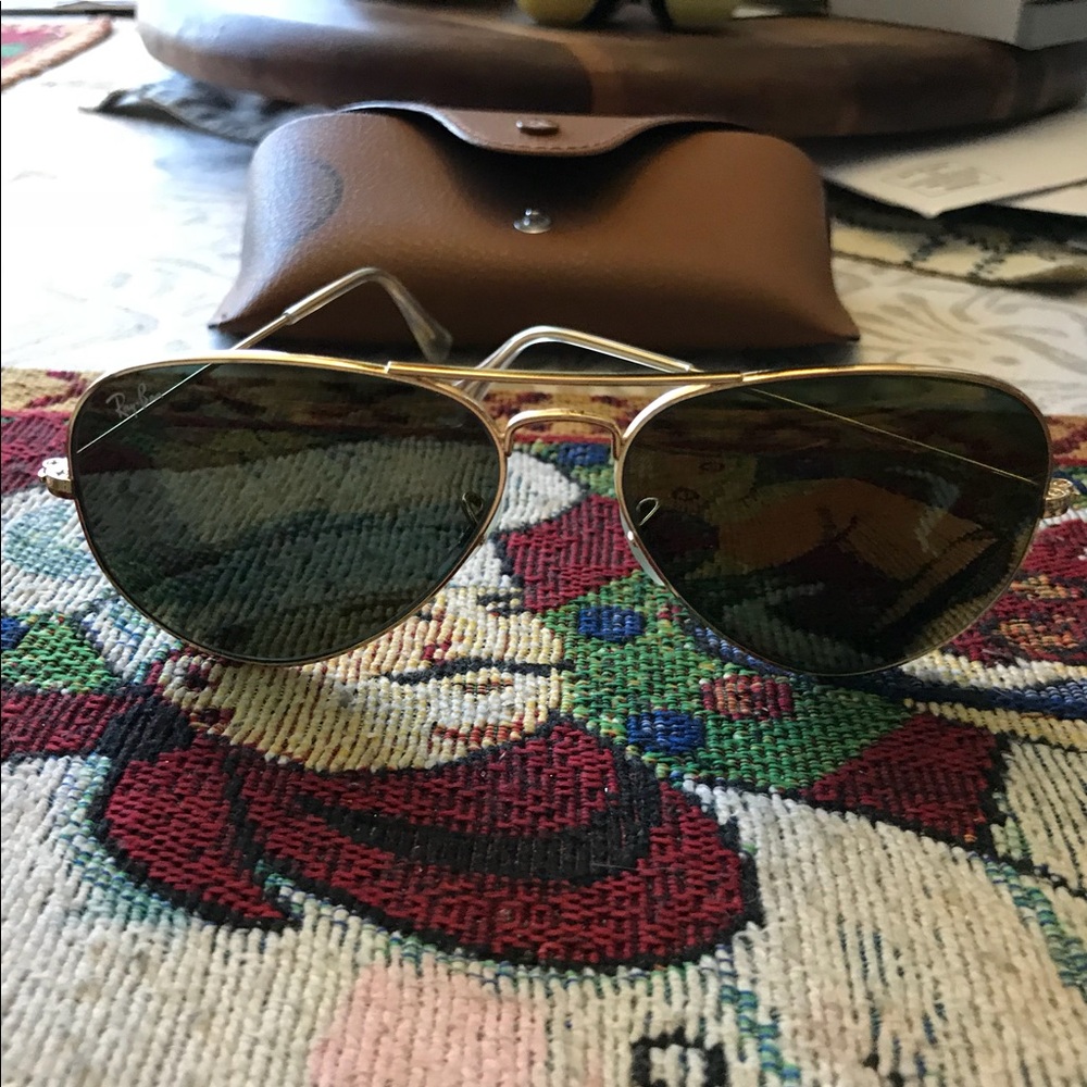 Authentic RayBan Aviator Gold frame mirror RB3025